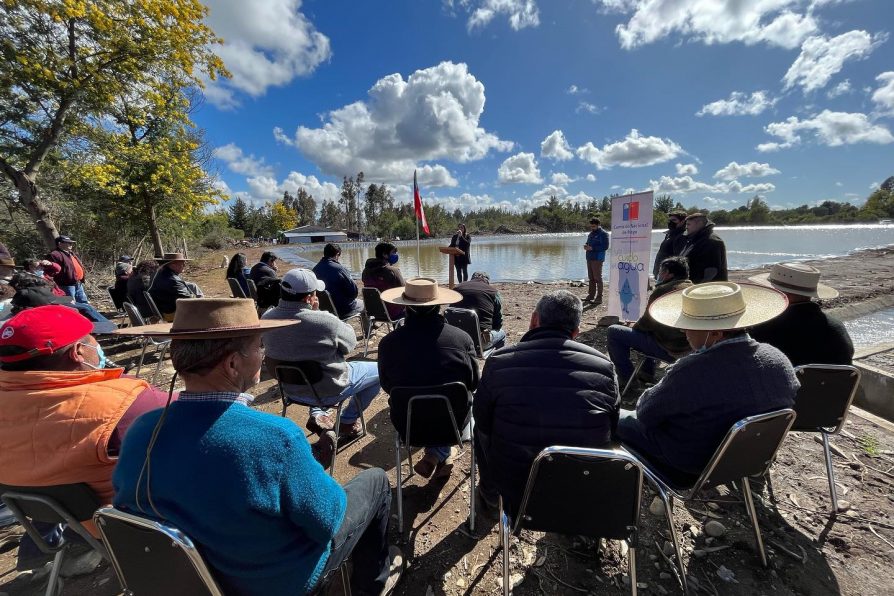 Autoridades y regantes de Longaví inauguran obras de rehabilitación de embalse en beneficio de 28 familias del sector La Puntilla