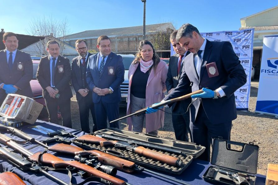 Desarticulan banda criminal con alto poder de fuego dedicada a efectuar robos violentos en Maule Sur