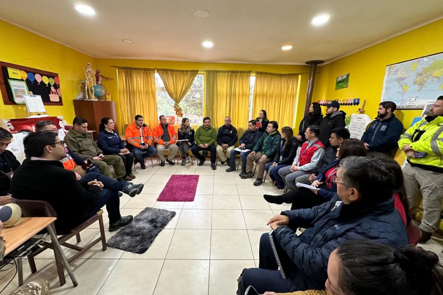 Autoridades realizan Cogrid comunal en Linares por sistema frontal que afecta al Maule