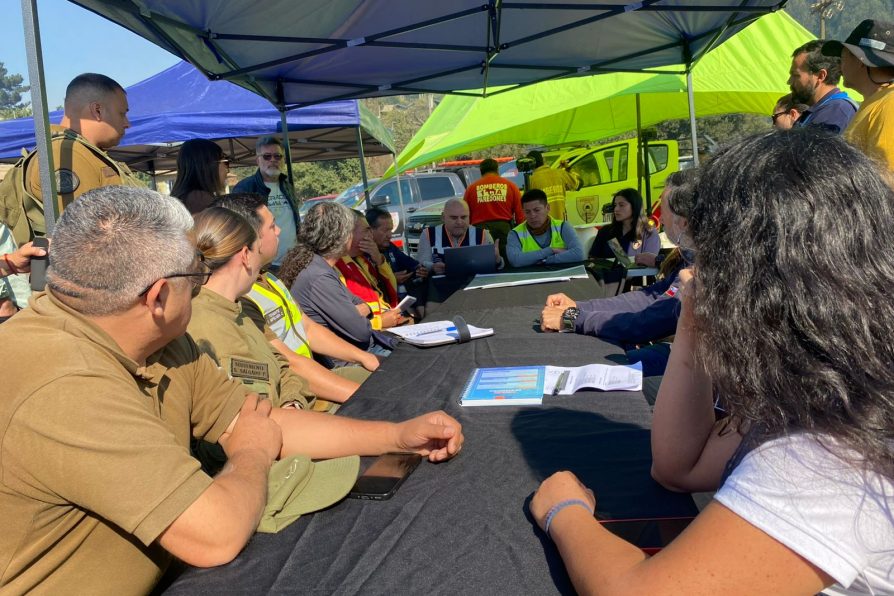 Delegada Presidencial Regional (s) Aly Valderrama encabeza COGRID comunal por incendio forestal en Vichuquén